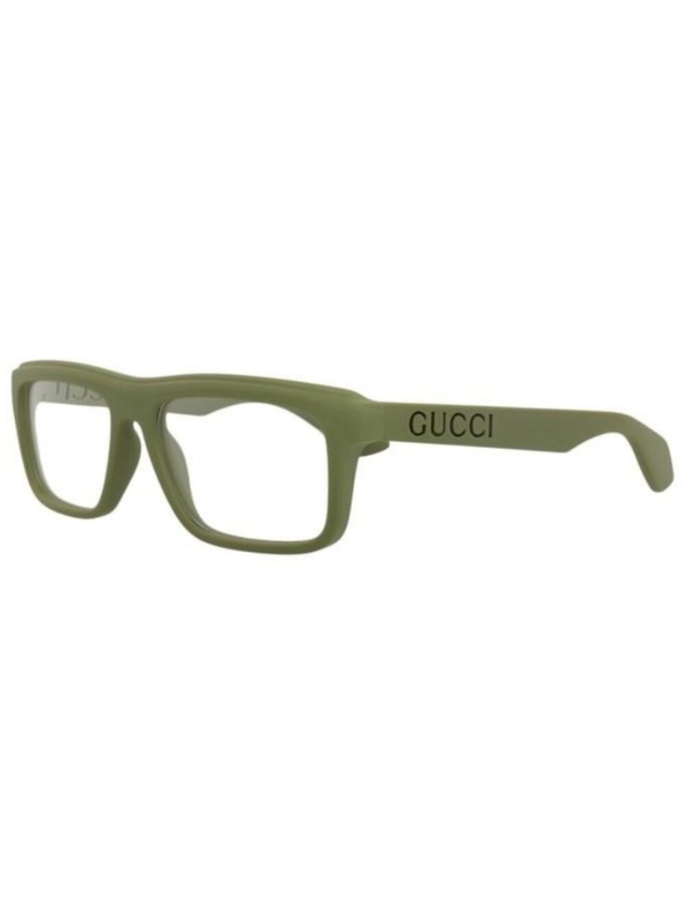 New Gucci Mens Square/Rectangle Green Green Transparent Fashion Designer Eyeglas